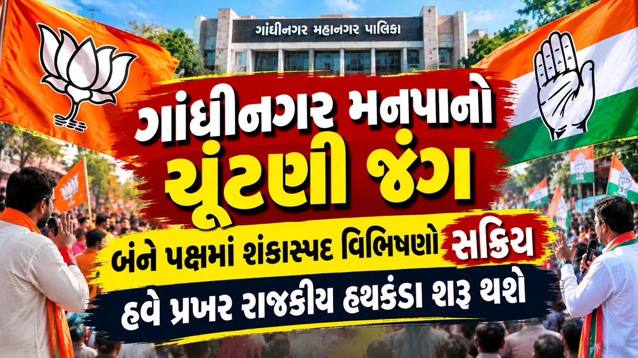 Gandhinagar News: મનપાના ચૂંટણી જંગમાં પુનરાવર્તન vs પરિવર્તનની લડાઈ, બંને પક્ષમાં સક્રિય વિભિષણો ગાબડાં પાડી શકશે?