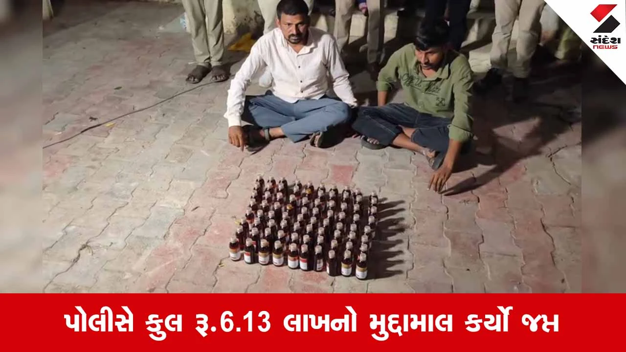 Viramgam નળસરોવર પોલીસે કોડેઈનયુક્ત નશાકારક કફ સીરપની 450 બોટલ સાથે 3 શખ્સોને ઝડપ્યા