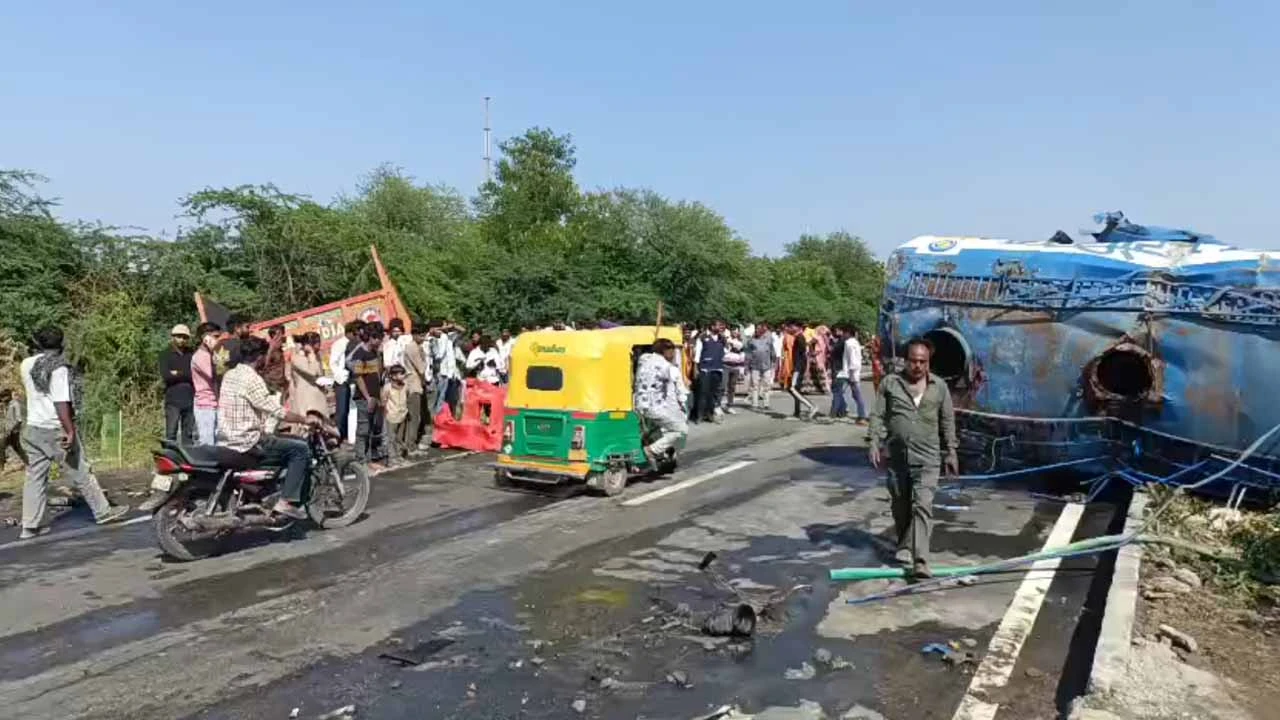 Accident near Sinad village in Patan