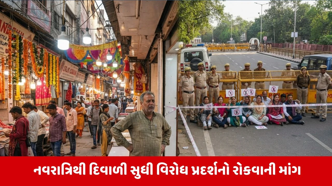 દિલ્હીમાં દિવાળી સુધી વિરોધ પ્રદર્શનો પર પ્રતિબંધની માંગ