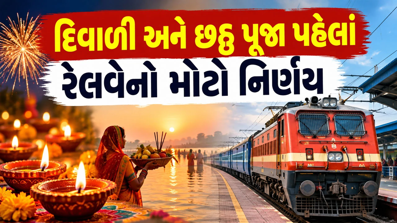અમદાવાદ રેલવે સ્ટેશન પર દિવાળી અને છઠ પૂજા માટે સ્પેશિયલ ટ્રેનો દોડશે