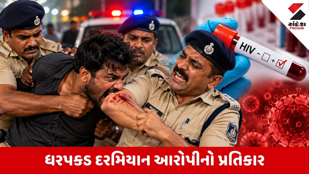 Crime : દુષ્કર્મના આરોપીએ કોન્સ્ટેબલને બચકું ભર્યું, તપાસમાં આરોપી એચઆઇવી પોઝિટિવ નીકળતાં ખળભળાટ