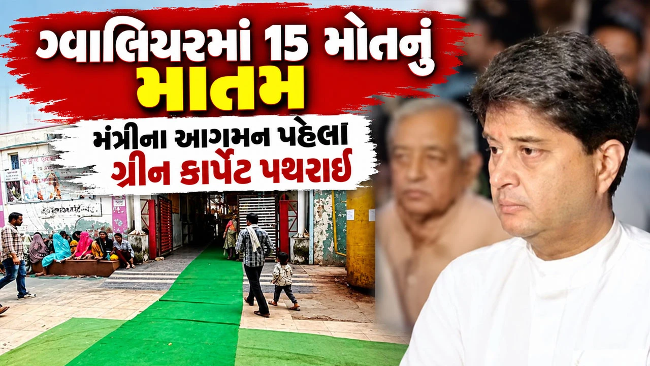 India News: ગ્વાલિયર દુર્ઘટના બાદ મંત્રી જ્યોતિરાદિત્ય સિંધિયા હોસ્પિટલ પહોંચ્યા, ગ્રીન કાર્પેટ પર ભડક્યા