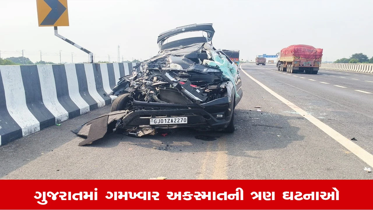 Gujarat News: રાજ્યમાં ત્રણ અલગ અલગ સ્થળો પર અકસ્માતની ઘટનાઓ, PSI સહિત 11 લોકોનાં મોત