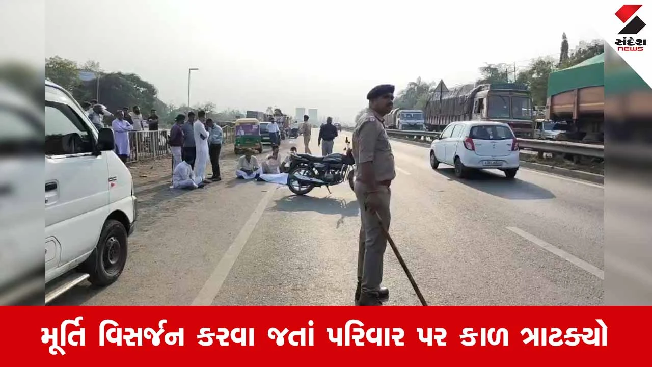 Suratના હજીરામાં કવાસ પાટિયા પાસે ડમ્પરે બાઇક સવાર દંપતીને ટક્કર મારી, મહિલાનું નીપજ્યું કરૂણ મોત!