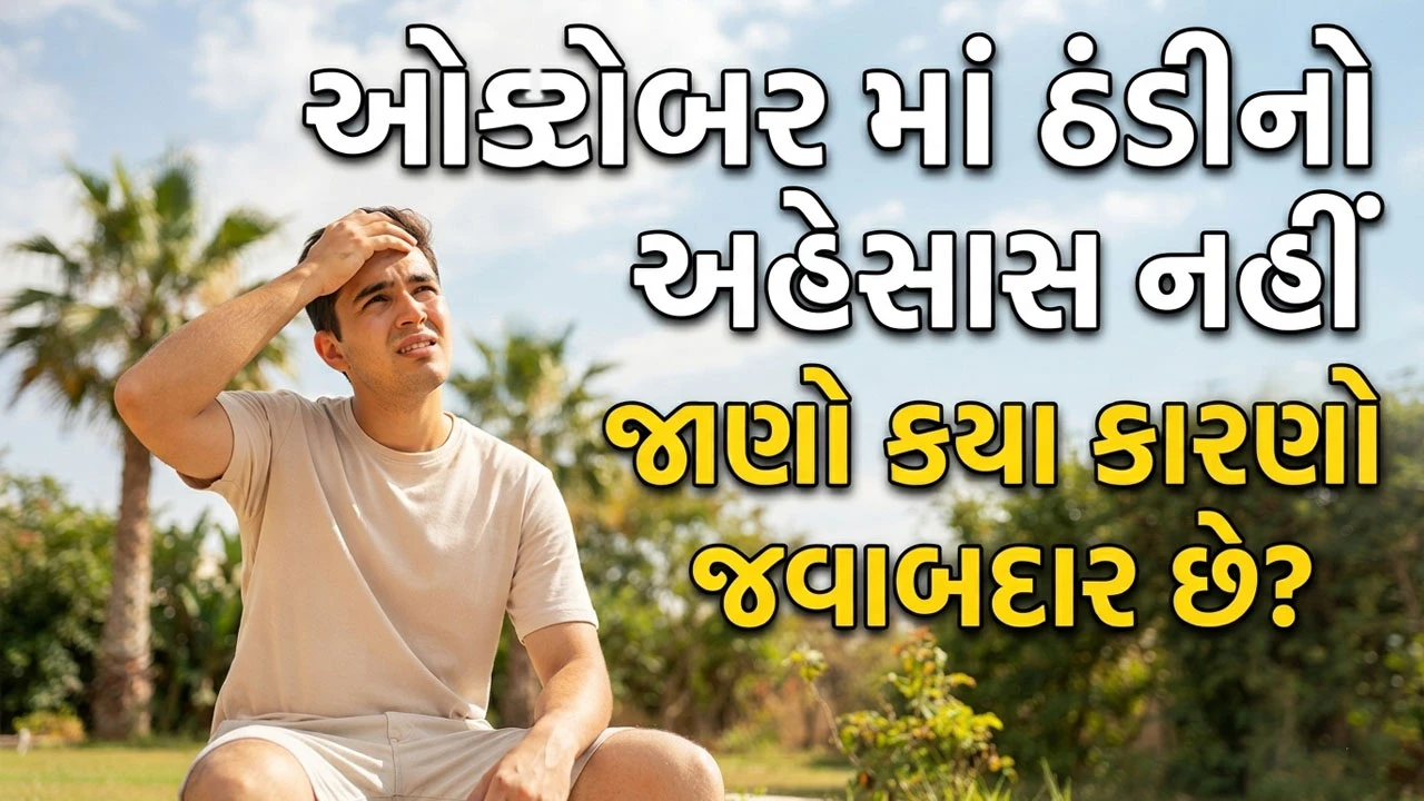 Gujarat Weather News: ઓક્ટોબરનાં મધ્યમાં ઠંડી ગાયબ, નવ શહેરમાં ગરમીનો પારો 38 ડિગ્રીને પાર