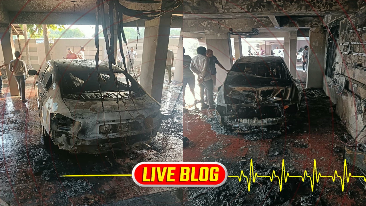 Gujarat Latest News Live : સુરતના મોટા વરાછામાં એપાર્ટમેન્ટના પાર્કિંગમાં આગ લાગી, પાર્કિંગમાં 3 કાર અને  ટુવ્હીલર બળીને ખાખ