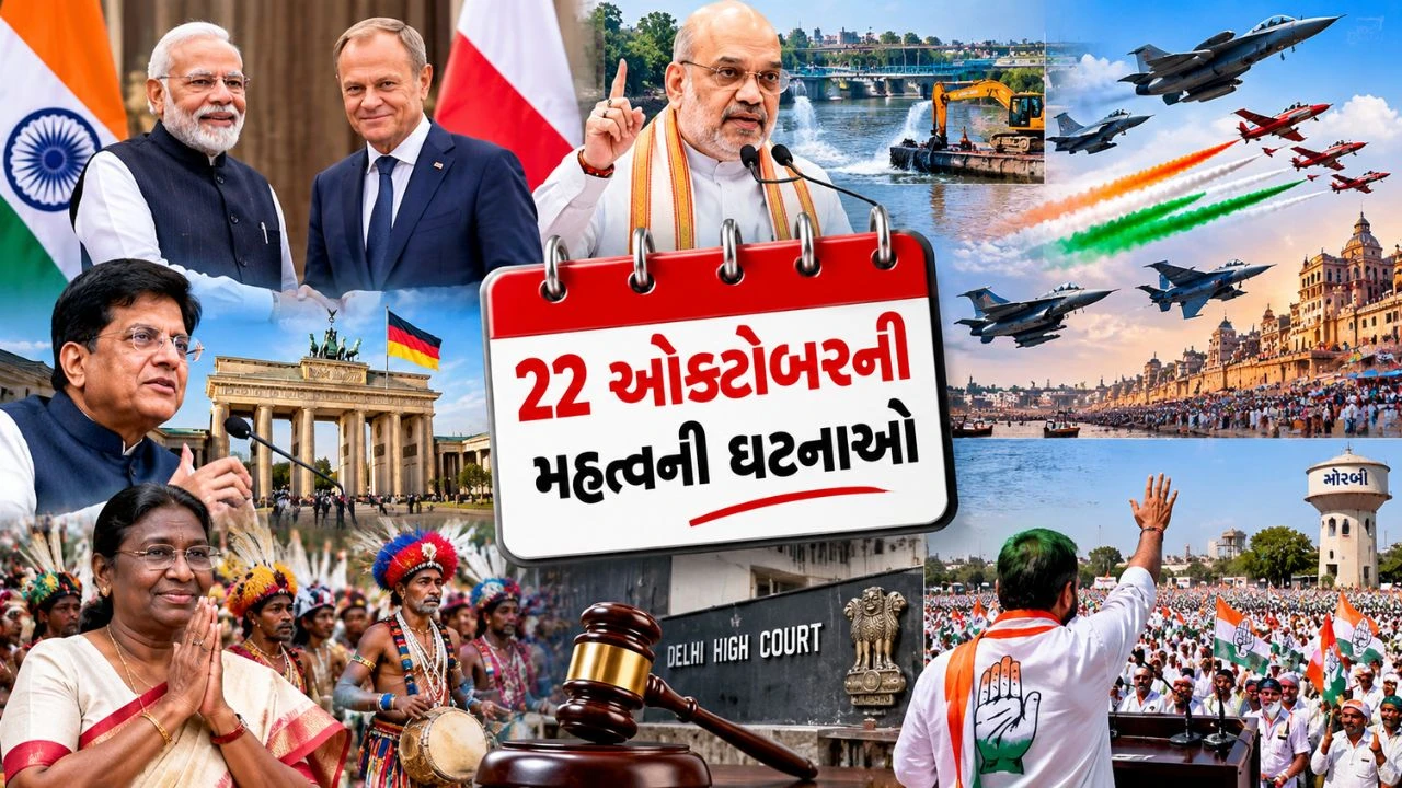 October 22 Key Events: મોદી-ટસ્ક બેઠકથી મોરબીની ખેડૂત મહાસભા સુધી, જાણો આવતીકાલના મોટા કાર્યક્રમો