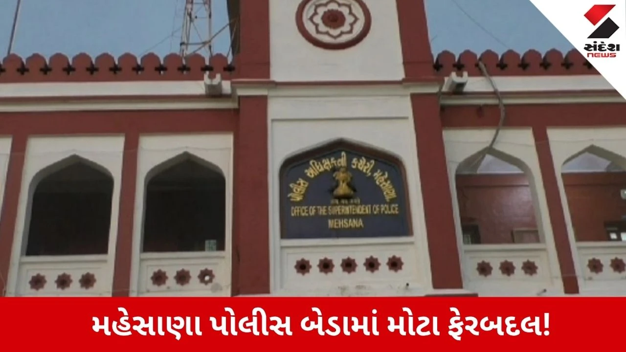 Mehsana News: પોલીસ બેડામાં મોટો ફેરબદલ, 6 PSIની તાત્કાલિક બદલી, વિજાપુર PI ને લીવ રિઝર્વમાં મુકાયા