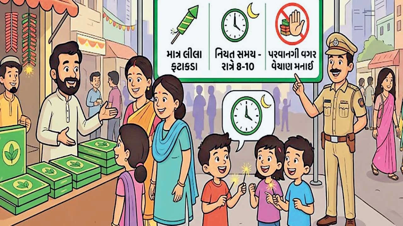 Mahesana : ગ્રીન ફટાકડા જ ફોડી શકાશે, રાત્રે 8 થી 10 વાગ્યા સુધીની જ મંજૂરી