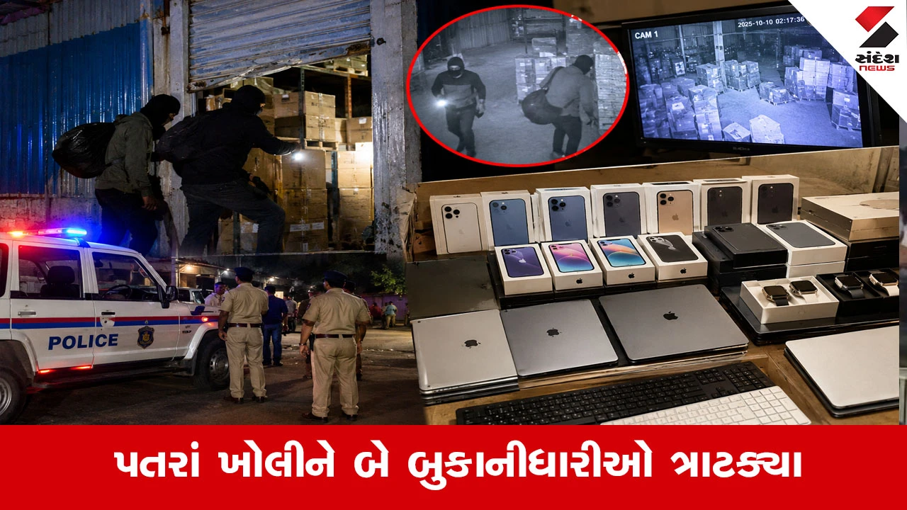 Ahmeedabad News : અડધી રાત્રે વેરહાઉસમાં ફિલ્મી ઢબે ચોરી, પતરાં તોડીને ઘૂસેલા ચોરો CCTV કેમેરામાં કેદ, 1 કરોડની મત્તાની ચોરી