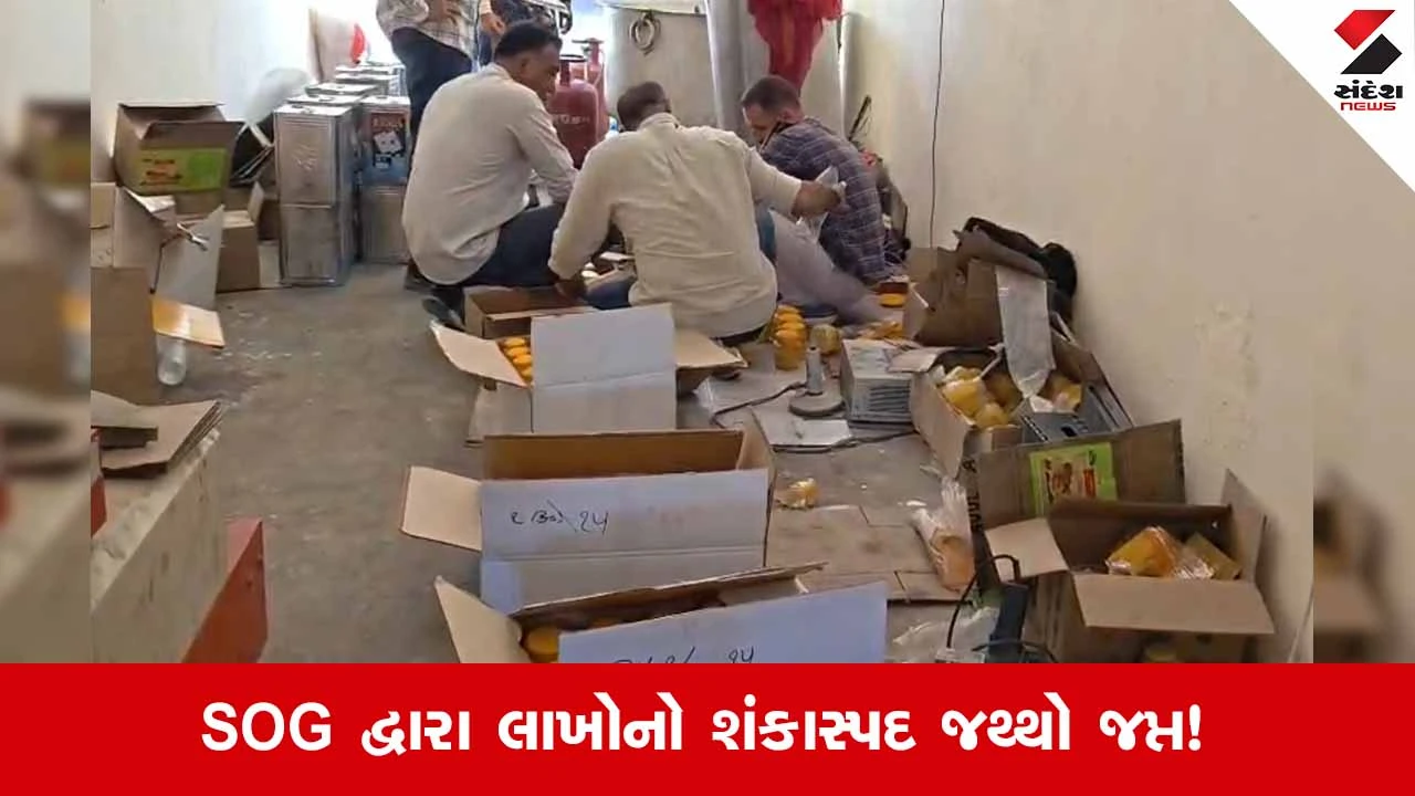 Junagadhમાં માર્કેટિંગ યાર્ડ પાસે ધમધમતી નકલી ઘી બનાવતી ફેક્ટરી પર SOGના દરોડા